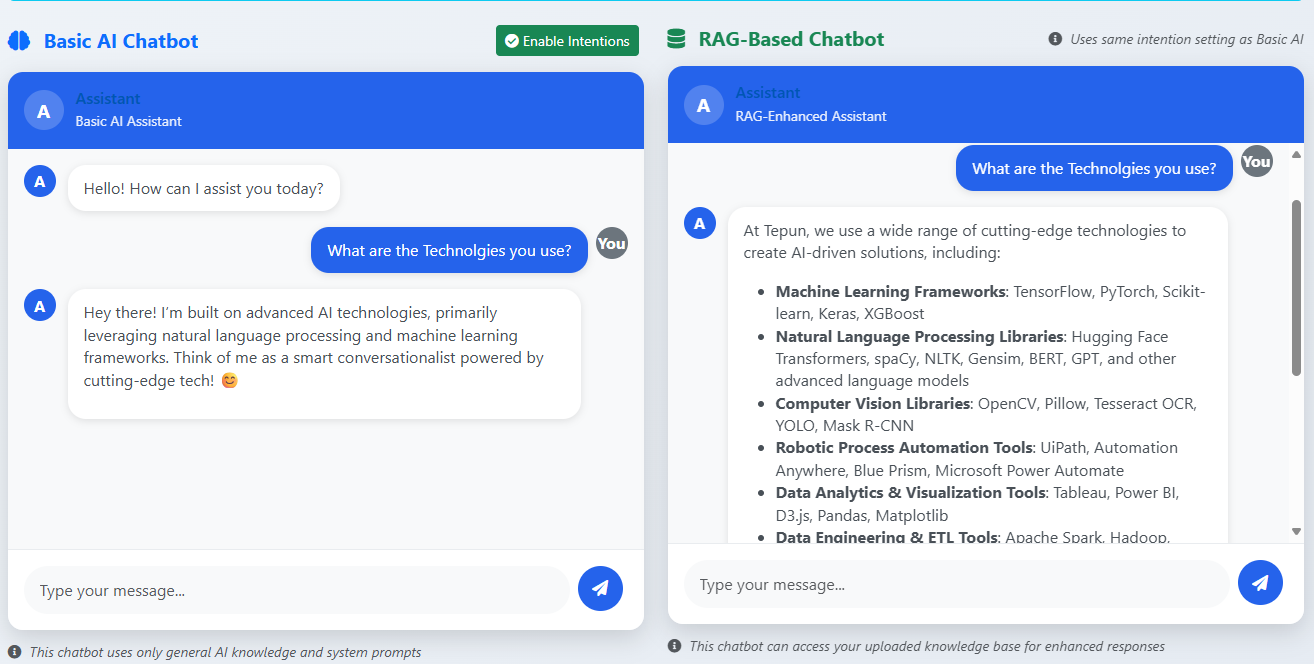 General AI vs RAG AI Comparison 1